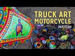 TRUCK ART motorcycle | Painting my DR650 in Pakistan