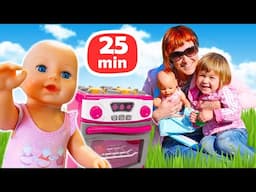 Kids & Toys Go on a Picnic! Three Videos with Kids' Fun & Healthy Bites for Kids