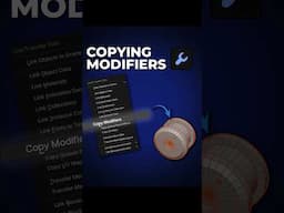 Time-Saving Tip: Copy Modifiers with Ctrl+L! #3dmodeling #3dart #blender