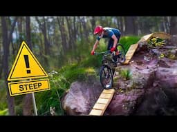 Building this skinny wooden mountain bike trail seemed like a good idea