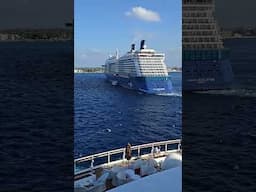 Passing by Celebrity Cruise Eclipse in Grand Cayman