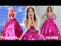 Making a REAL LIFE Barbie Princess Charm School Dress!