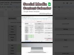 Simple Social Media Content Calendar 😊👩🏻‍💻✨ #googlesheets #spreadsheet #socialmediamarketing