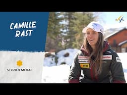 Camille Rast - Saalbach 2025 - SL Gold Medal | FIS Alpine