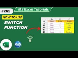 How to Use the SWITCH Function Instead of Nested IF in Excel | Simplify Complex Formulas