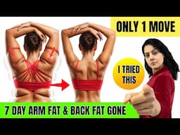 I Did This Easy Standing Exercise To Lose ARM & BACK Fat in 7 Days | No Weights, No Push-Ups