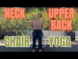 4 Mins Neck & Upper Back Pain Relief | Chair Yoga for Beginners & Seniors