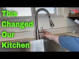 Full Kitchen Sink Replacement part 2...installing sink, faucet, and garbage disposal