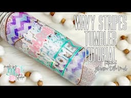 Wavy Lines Glitter Tumbler Tutorial | Featuring The Glamour Tribe Vinyl March Glam Box!