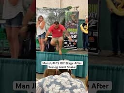 Man JUMPS Off Stage After Seeing Giant Snake! #shorts #snake