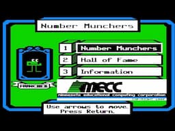 Number Munchers - longplay gameplay - MECC, 1986 - Apple II - edutainment - math learning education