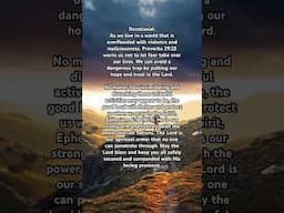 Trust in the Lord and Walk Fearlessly in the Shelter of His Promises, Reflecting Proverbs‬ ‭29‬:‭25‬