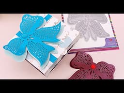 BIG BOW METAL DIE USAGE | Pizza Box Making&Decor - #Alinacutle® #AlinaCraft #handmadecards