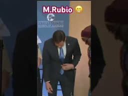 M.Rubio observed everything in his surroundings 🤣😁.#is a#news #shortvideo