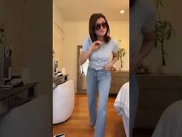 Sparkly sweater and jeans outfit of the day