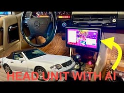 Installing 10 inch Head Unit in The $425 Rare Classic Mercedes. ATOTO X10 With AI