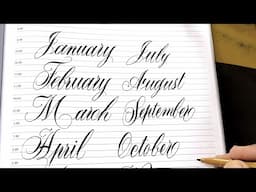 How to Write All 12 Months Name in Cursive Calligraphy (Cut Marker Tutorial) – Step by Step