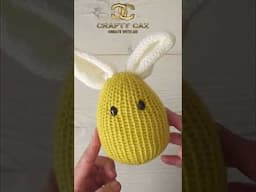 Make an adorable Easter Egg Bunny on a 22 pin circular knitting machine #short #shorts #knitting