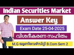 Indian Securities Market/Public Exam answer key