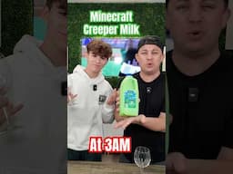 Trying Minecraft Creeper Milk at 3AM