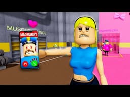 Playing with ITEMS! MAD BARRY CALL BARRY WOMAN in BARRY'S PRISON RUN! New Scary Obby Morphs Unlocked