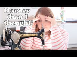 Sewing on a 95 Year Old Machine! - Trying to use a Singer 28k Hand Crank Machine