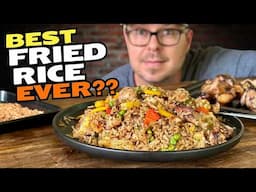 Best FRIED RICE We've Ever Made? Coconut Fried Rice with Jerk Chicken  - SPICY & DELICIOUS