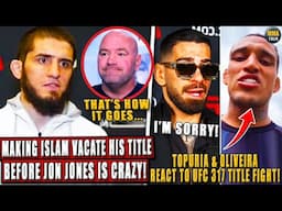 Ilia Topuria & Charles Oliveira REACT to UFC 317 Title Fight Announcement! Fans NOT HAPPY w/ the UFC