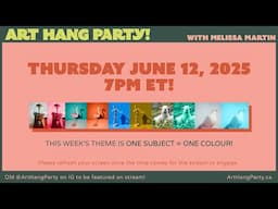 ART HANG PARTY! Let's draw ONE SUBJECT with ONE COLOUR!