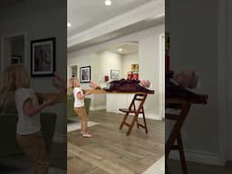 Dad left them alone for one second! 😳￼