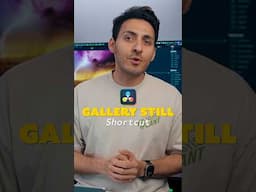 Gallery Still shortcut in DaVinci Resolve