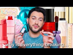 Testing NEW overhyped makeup launches! why is everything breaking...