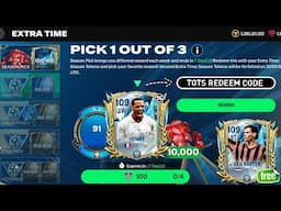 REEDEM CODE!! FREE 109 OVR TOTS EXTRA TIME MARKET PICK & EXCHANGE FC MOBILE 25!!