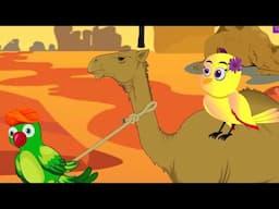 Animated Cartoon Story | The Desert And Sparrow Bird Story In English | bedtime Stories