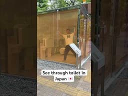 Trying out an invisible toilet in Japan #travel #japan