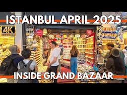 ISTANBUL TURKEY SHOPPING MARKET GRAND BAZAAR 4K UHD WALKING TOUR APRIL 2025