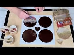 #2236 Stunning Resin Coasters Using Holographic Glitter