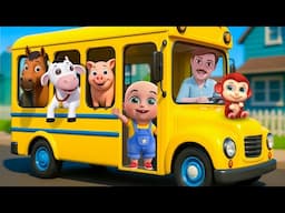 Wheels On The Bus Animals + More Nursery Rhymes & Kids Songs | jugnu kids