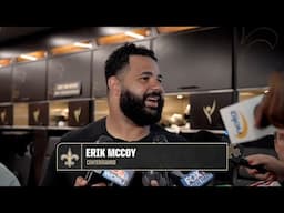 Erik McCoy on Kelvin Banks Jr., Trevor Penning | Saints Minicamp 2025