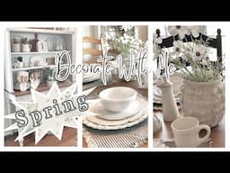 🍃NEW SPRING 2025🍃 DECORATE WITH ME FARMHOUSE COTTAGE HOME DECOR