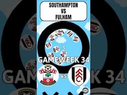 Southampton vs Fulham - MARBLE RACE PREMIER LEAGUE #shorts #premierleague #southampton #fulham