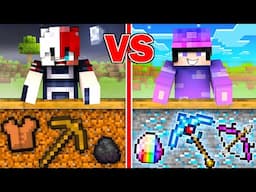 POOR vs RICH Secret Items Mine Battle in Minecraft !! Ft. @Shivang02