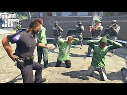 SWAT TEAM & TENPENNY RAID GROVE STREET FAMILIES IN GTA 5!!!