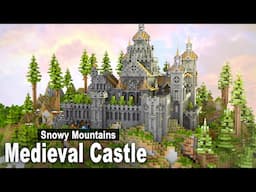 Minecraft: How to build a Mountain Deepslate Castle | Tutorial Part.1
