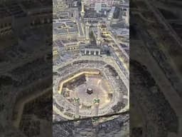 Stunning Aerial View of the Kaaba from the Makkah Clock Tower #azan #makkah #makkahclocktower