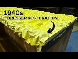 Ep. 120 A $15 ANTIQUE Nasty PAINTED Dresser RESTORATION You Have to See!