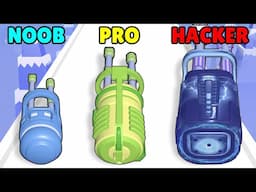 NOOB vs PRO vs HACKER in Minigun Run 3D