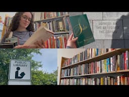 visiting my library's used bookshop - a mini vlog, haul, and un-haul