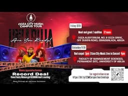 COZA City Music University of Abuja Campus Tour Friday 13th and Saturday 14th June 2025