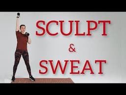 20 min FULL BODY SCULPT & SWEAT WORKOUT / With Dumbbells and without  / Home workout